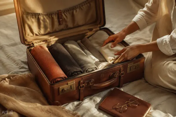 Maleta abierta preparándose para un viaje